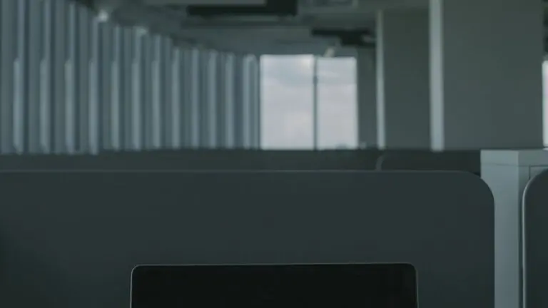 Laptop screen showing a cyber security message